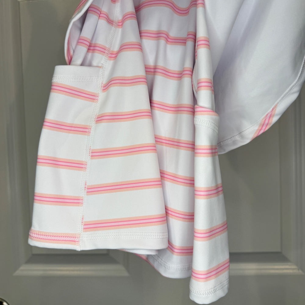 AS Revival Pink White Striped Sleeveless Sports Active Mini Dress Size Small - Picture 6 of 8